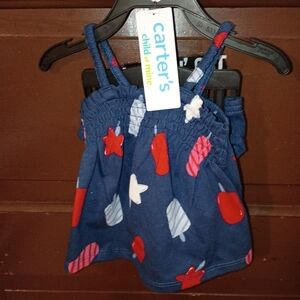 NWT Carters Child Of Mine Two Piece Fourth Of July Summer Outfit NB